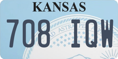 KS license plate 708IQW