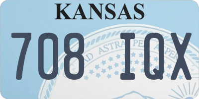 KS license plate 708IQX
