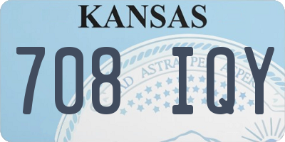 KS license plate 708IQY