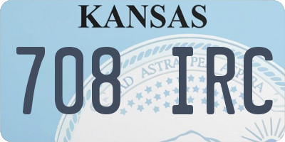 KS license plate 708IRC