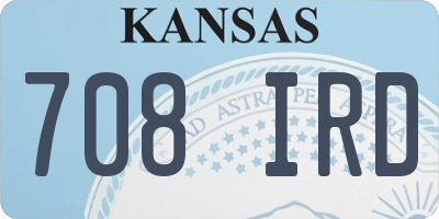 KS license plate 708IRD
