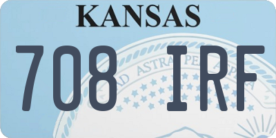 KS license plate 708IRF