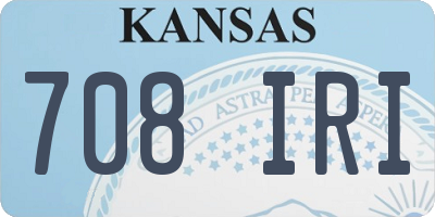 KS license plate 708IRI