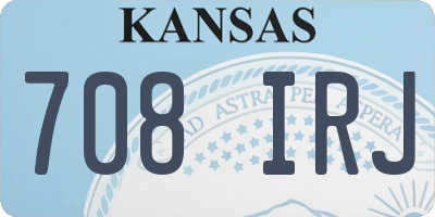 KS license plate 708IRJ