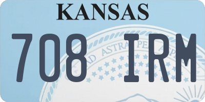 KS license plate 708IRM