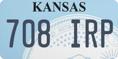 KS license plate 708IRP