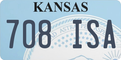 KS license plate 708ISA