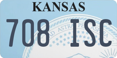KS license plate 708ISC
