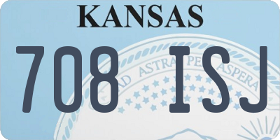 KS license plate 708ISJ