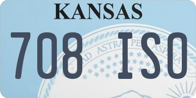 KS license plate 708ISO