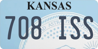 KS license plate 708ISS