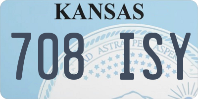 KS license plate 708ISY