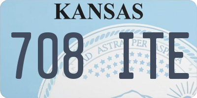 KS license plate 708ITE