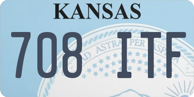 KS license plate 708ITF