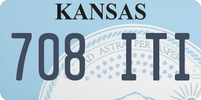 KS license plate 708ITI