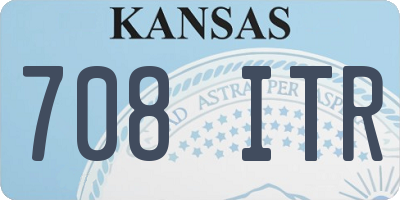 KS license plate 708ITR