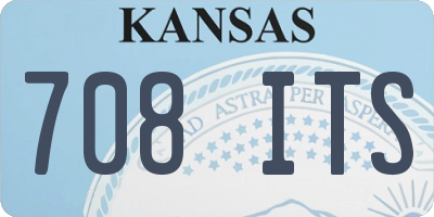 KS license plate 708ITS