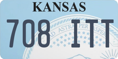 KS license plate 708ITT