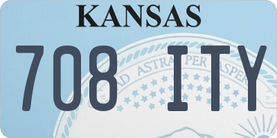KS license plate 708ITY