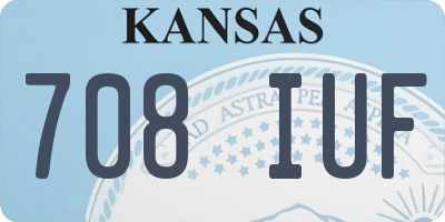 KS license plate 708IUF