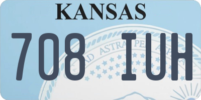 KS license plate 708IUH