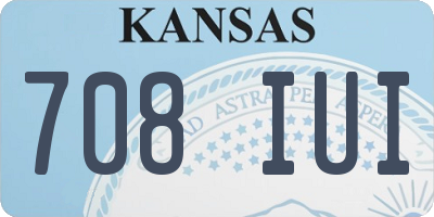 KS license plate 708IUI