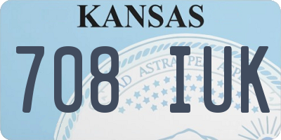 KS license plate 708IUK