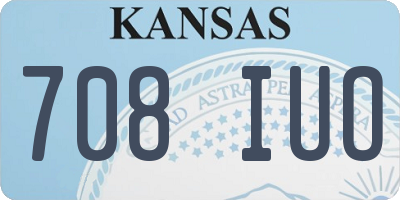 KS license plate 708IUO