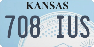 KS license plate 708IUS