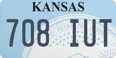 KS license plate 708IUT
