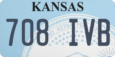 KS license plate 708IVB