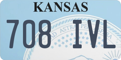 KS license plate 708IVL