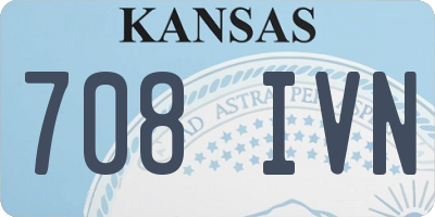 KS license plate 708IVN
