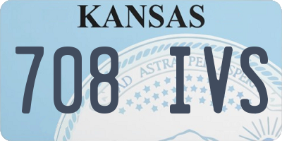 KS license plate 708IVS