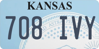KS license plate 708IVY