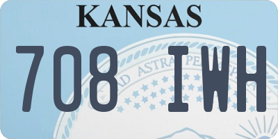 KS license plate 708IWH