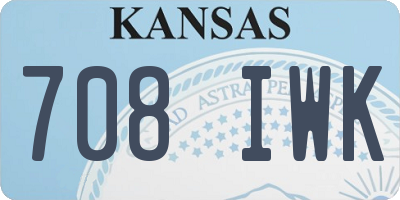 KS license plate 708IWK