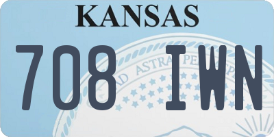 KS license plate 708IWN