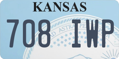 KS license plate 708IWP