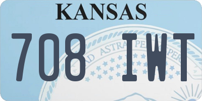 KS license plate 708IWT