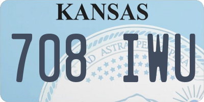 KS license plate 708IWU