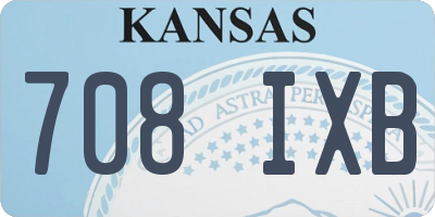 KS license plate 708IXB