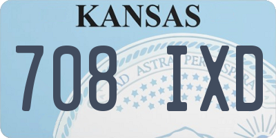 KS license plate 708IXD