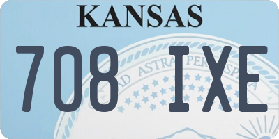 KS license plate 708IXE