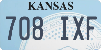 KS license plate 708IXF