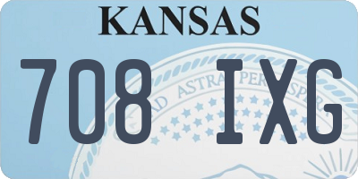 KS license plate 708IXG