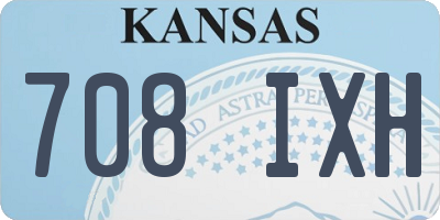 KS license plate 708IXH