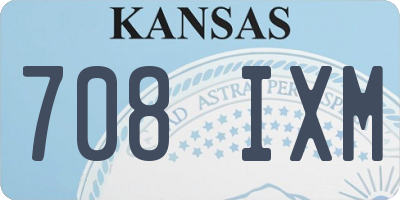 KS license plate 708IXM