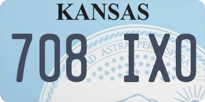 KS license plate 708IXO