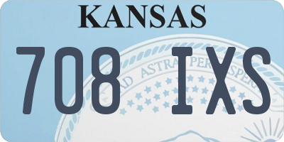 KS license plate 708IXS